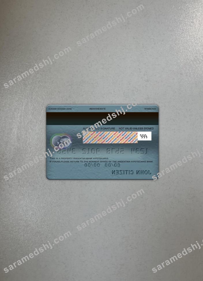 Argentina Hipotecario bank mastercard photolook back